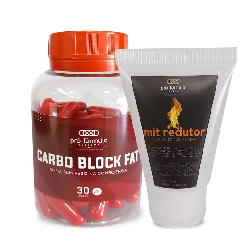 Carbo Block Fat 60 Cápsulas + Gel Crioterápico Redutor de Medidas 250g